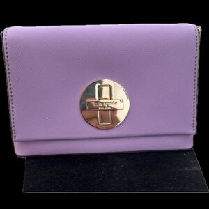 Kate Spade New York Lavender Shoulder Bag with Gold Accent